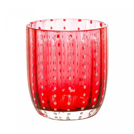 Imagem CONJUNTO 2 COPOS DE VIDRO ORQUÍDEA VERMELHO 300ML - WOLFF