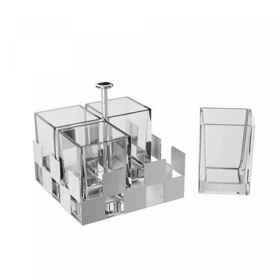 Imagem PORTA TALHERES DE AÇO INOX POLIDO STREET 18,5CM X 18,5CM X 21CM - WOLFF