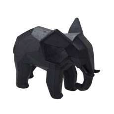 Imagem de ELEFANTE DECORATIVO DE RESINA COR PRETO 28,8X1,8X21,5CM - MABRUK  - Mabruk Importacao E Comercio Eireli