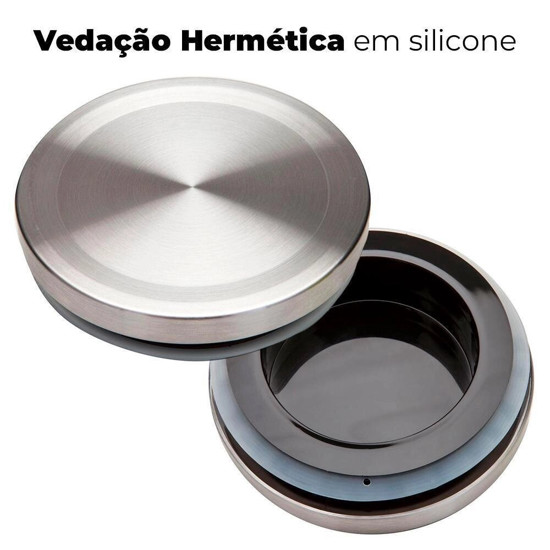 Imagem POTE VIDRO TAMPA HERMÉTICA BOROSSILICATO E INOX 550ML LYOR