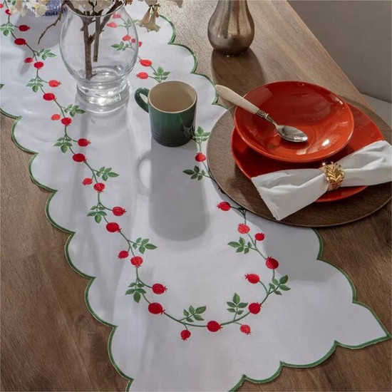 Imagem TRILHO DE MESA FLORA LINHA CORAL 40CM X 1,80 METROS 