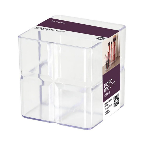 Imagem ORGANIZADOR BISOTÊ TRANSPARENTE 10X10X10 CM PARAMOUNT