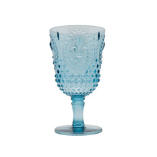 Imagem de TAÇA EM ACRÍLICO COM DESENHO FLOR DE LOTUS 450ML COR AZUL 9,59,5X17CM - ENTRE CASA  - Inverno Verao Comercio De Modas E Decoracao Eireli