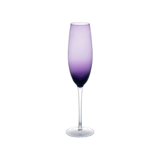 Imagem JOGO DE TAÇAS PARA CHAMPANHE HOME&CO OPUS VIDRO 230ML 26X6X6CM VIOLETA - 2 UNIDADES