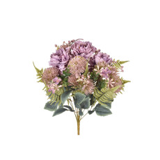 Imagem de BUQUÊ MISTO DE PEONIA E CRISANTEMO X12 LAVANDA 35X50CM GRILLO 54555 - Grillo Ltda