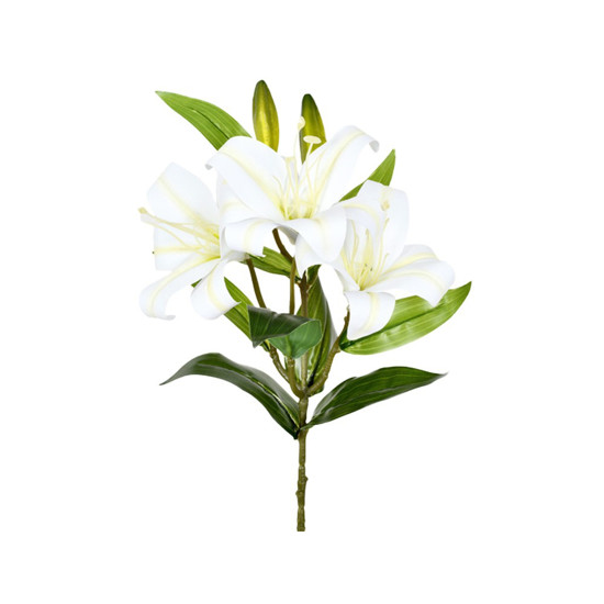 Imagem HASTE LÍRIO TIGRE X3 3D TOQUE REAL CREME 58CM - GRILLO 55314