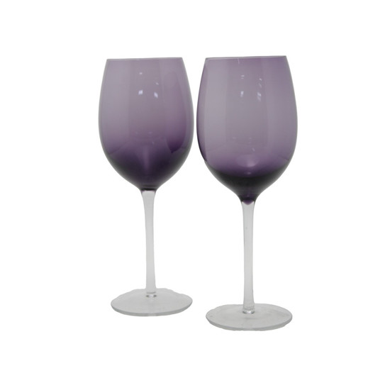 Imagem JOGO DE TAÇAS PARA VINHO HOME&CO OPUS EM VIDRO 480ML 22X8X8CM VIOLETA - 2 UNIDADES 