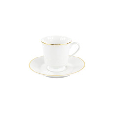 Imagem de XÍCARA CAFÉ COM PIRES 60ML PORCELANA FILETADO DOURADO ITAMARATY - Schmidt Industria Comercio Importacao E Exportacao Ltda