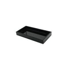 Imagem de BANDEJA DECORATIVA CLEAN COR PRETO 15X30X3,5 CM  - V.A.L.X Vidros  