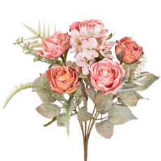 Imagem de BUQUÊ ROSA E HORTENSIA X7 BLUSH 6X33CM GRILLO 54579 - Grillo Ltda