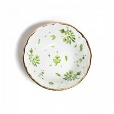 Imagem de COPPETTA DE PORCELANA ITALIANA BITOSSI DA COLEÇÃO FLORAL VERDE COM FILETE DOURADO 15,5CM  - 6f Decoracoes Imp E Exp E Com Ltda