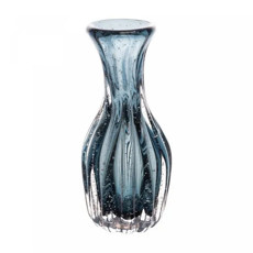 Imagem de VASO DE VIDRO ITALY AZUL 8CM X 18CM - Rojemac Impotacao E Exportacao Ltda