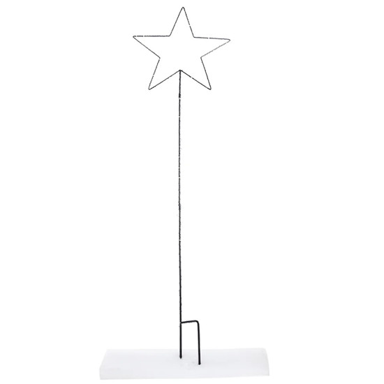 Imagem ESTRELA PARA JARDIM 60 LEDS CPR PRETO MOVIDO A PILHAS 3AA DE METAL E PLÁSTICO 100CM 