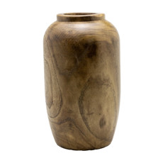 Imagem de VASO DECORATIVO EM MADEIRA COR NATURAL 30CM  - Lucatti Artes E Decoracoes Ltda