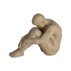 Imagem de ESCULTURA DECORATIVA EM RESINA HOMEM COR BEGE 19X15X10CM  - Avalon Comercio De Utilidades Domesticas E Decoracao Ltda.