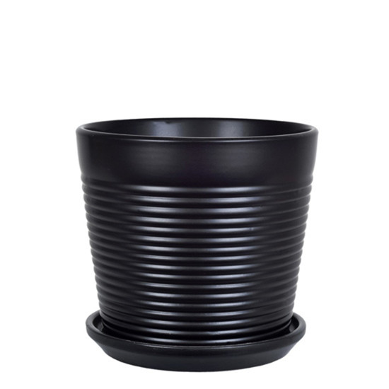 Imagem VASO DECORATIVO EM CERÂMICA COR PRETO 15X15X16,5CM - GRILLO 55800