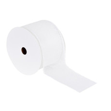 Imagem de FITA ARAMADA DECORADA 6,3CM X 9,14M COR BRANCO - GRILLO 56561 - Grillo Ltda