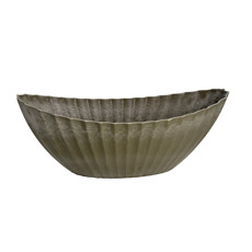 Imagem de VASO CANOA LISTRADA LEUCA M DE PLÁSTICO COR MUSGO 17X41X16CM - Floral Atlanta Ind E Com Ltda