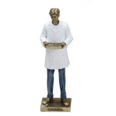 Imagem de ESCULTURA DECORATIVA HOMEM DENTISTA EM RESINA 7,5X6,5X24CM - MABRUK  - Mabruk Importacao E Comercio Eireli