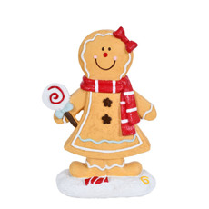 Imagem de BISCOITO DECORATIVO DE NATAL EM RESINA COM CACHECOL 7,5X15,5X21,5CM - GRILLO 56827 - Grillo Ltda