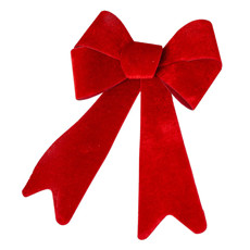 Imagem de LAÇO ARAMADO DECORATRIVO COR VERMELHO VELUDO 25CM - GRILLO 56682 - Grillo Ltda