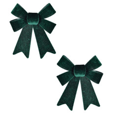 Imagem de JOGO DE LAÇO DECORATIVO COR VERDE VELUDO 2 UNIDADES 20CM - GRILLO 56681 - Grillo Ltda