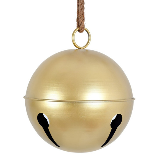 Imagem BOLA GRANDE DECORATIVA NATALINA COR DOURADO EM METAL  30X30X30 CM - GRILLO 56735