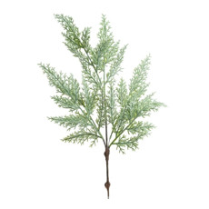 Imagem de GALHOS DECORATIVO NEVADO COR VERDE COM BRANCO DE PLÁSTICO 65CM - CROMUS  - Cromus Embalagens Ind. E Com. Ltda