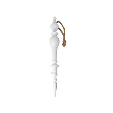 Imagem de ENFEITE NATALINO P/ PENDURAR DECORATIVO COR BRANCO EM METAL 68X8X8 CM - GRILLO 56731 - Grillo Ltda