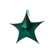 Imagem de ESTRELA DECORATIVA EM TECIDO E METAL COR VERDE 135CM - TOK DA CASA - Cromus Embalagens Ind. E Com. Ltda