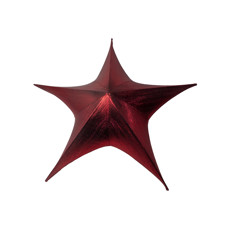 Imagem de ESTRELA DECORATIVA EM TECIDO E METAL COR VERMELHO 135CM - TOK DA CASA - Cromus Embalagens Ind. E Com. Ltda