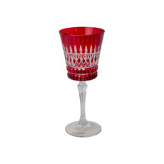 Imagem de TAÇA PARA ÁGUA EM CRISTAL COR VERMELHO 9X9X21CM  - Lucatti Artes E Decoracoes Ltda