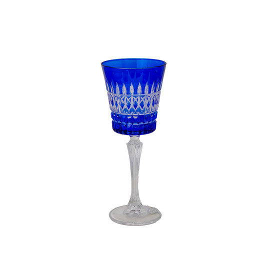 Imagem TAÇA PARA VINHO EM CRISTAL COR AZUL 8X8X20CM 