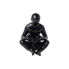 Imagem de ESCULTURA DECORATIVA HOMEM SENTADO COM LIVRO COR PRETO 18CM - GRILLO 58782 - Grillo Ltda