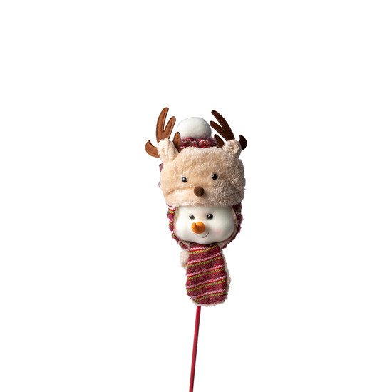 Imagem CABEÇA DE BONECO DE NEVE DECORATIVA DE NATAL COLORIDO 70CM - DINATALE IMPORT