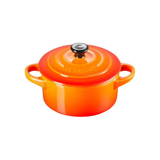 Imagem MINI COCOTTE EM CERÂMICA LARANJA COM TAMPA 250ML 8X14X11 CM - LE CREUSET