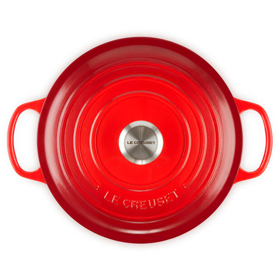 Imagem PANELA REDONDA VERMELHA EM FERRO FUNDIDO COM TAMPA 3,3L 15X28X23 CM LE CREUSET