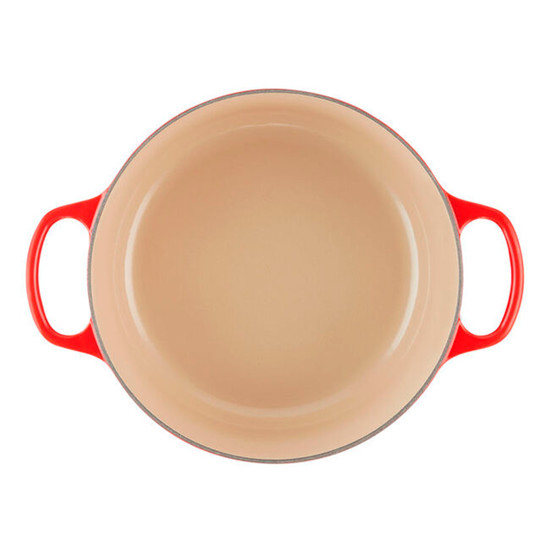 Imagem PANELA REDONDA VERMELHA EM FERRO FUNDIDO COM TAMPA 3,3L 15X28X23 CM LE CREUSET