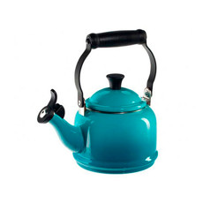 Imagem de CHALEIRA DEMI EM AÇO ESMALTADO AZUL CARIBE 1,1L 25X24X16 CM - LE CREUSET - Le Creuset Do Brasil Ltda 