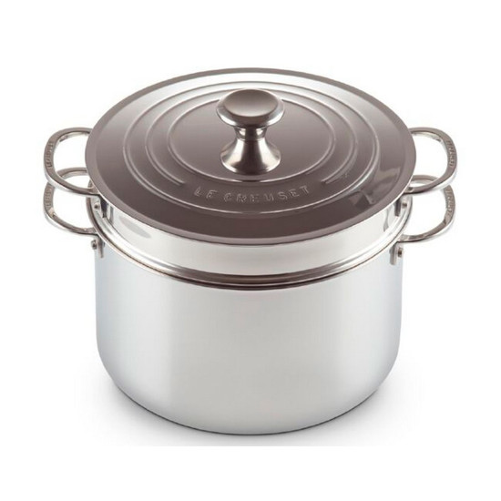 Imagem ESPAGUETEIRA 3-PLY SIGNATURE EM AÇO INOX 8,3L 26X35X28 CM - LE CREUSET