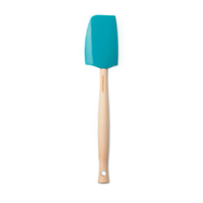 Imagem de ESPÁTULA DE SILICONE CRAFT AZUL CARIBE COM CABO EM MADEIRA 1,5X28,5X5,8 CM - LE CREUSET - Le Creuset Do Brasil Ltda 