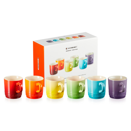 Imagem CONJUNTO 6 CANECAS 200ML GIFT COLECTION EM CERÂMICA COLORIDA - LE CREUSET