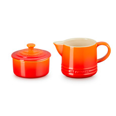 Imagem de CJ CREAM 300ML E SUGAR 250ML SIGNATURE EM CERÂMICA LARANJA 9X21X11 CM LE CREUSET - Le Creuset Do Brasil Ltda 