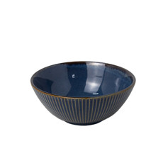 Imagem de BOWL DE CERÂMICA AZUL LINEAR 16X16X7 CM - Coliseu Presentes Ltda