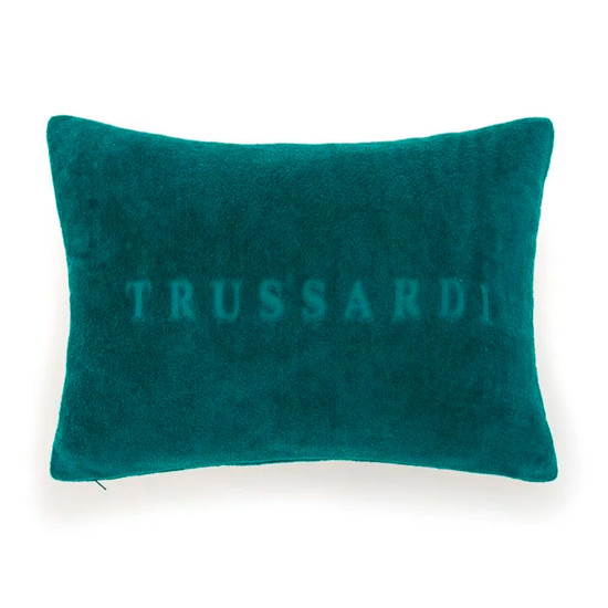 Imagem ALMOFADA LEVANTO SMERALDA VERDE EM ALGODÃO 30 CM - TRUSSARDI