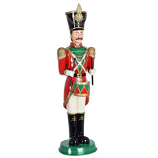 Imagem de BONECO QUEBRA NOZES DECORATIVO COLORIDO COM LED EM RESINA 18X20X71 CM - GRILLO 56820 - Grillo Ltda