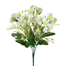 Imagem de BUQUÊ DECORATIVO PERMANENTE LÍRIO DO CAMPO BRANCO EM PLÁSTICO 34X16 CM - GRILLO - Grillo Ltda