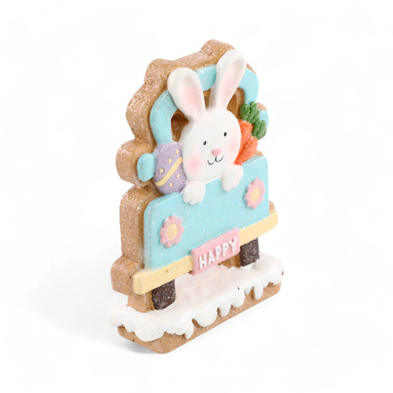 Imagem ENFEITE DE PÁSCOA EM RESINA COLORIDO COM GLITTER 11X9X3 CM - CROMUS