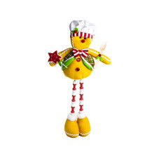 Imagem de BONECO DECORATIVO DE NATAL COZINHEIRO COR AMARELO, VERDE, BRANCO E VERMELHO 56CM  - Dinatale Import Ltda