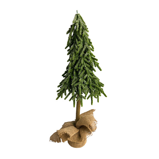 Imagem ÁRVORE NATALINA TOPIARIA DECORATIVA COM BASE DE JUTA 55X17 CM